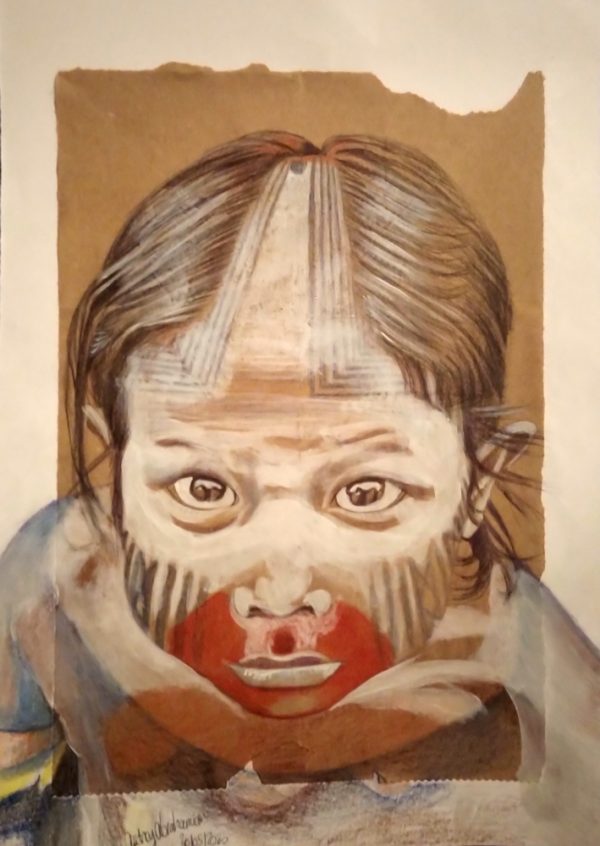 Brésil garçon de la tribu kayapo (2020)