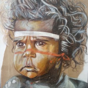 Australie garçon d'une tribu aborigène (2020)