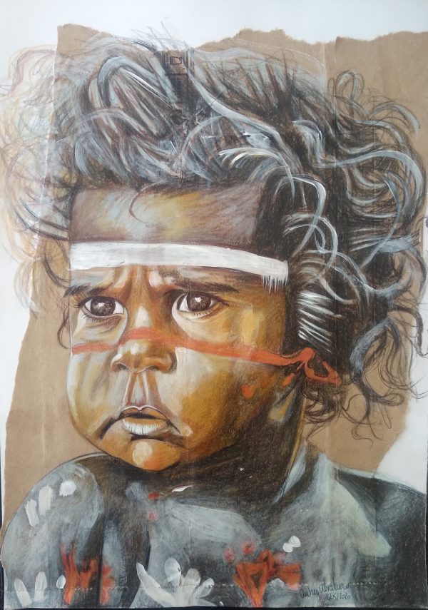 Australie garçon d'une tribu aborigène (2020)
